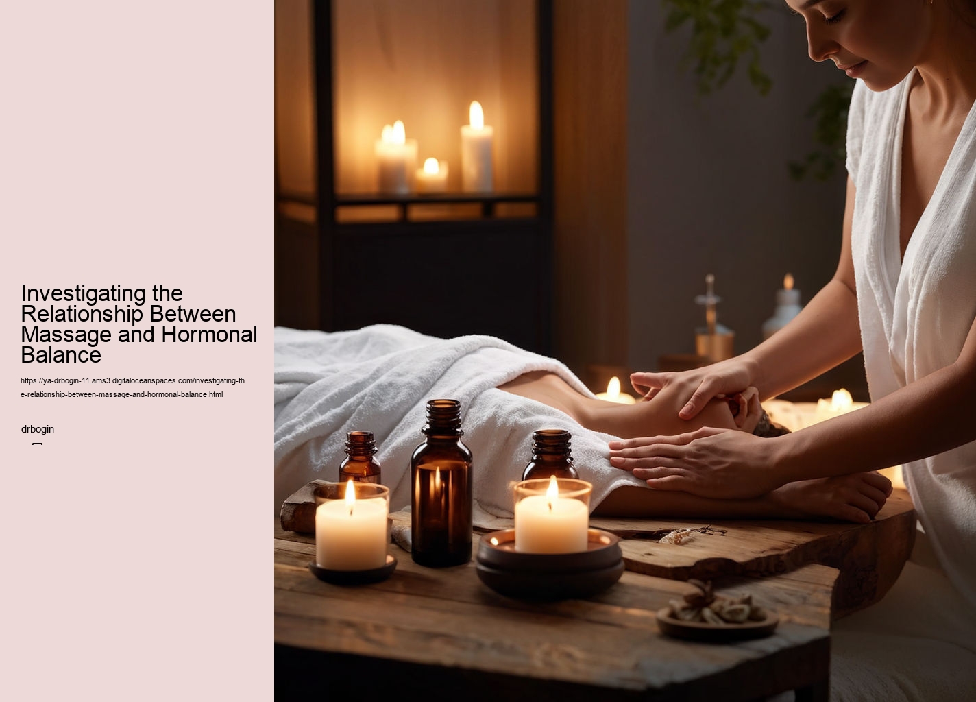 Investigating the Relationship Between Massage and Hormonal Balance